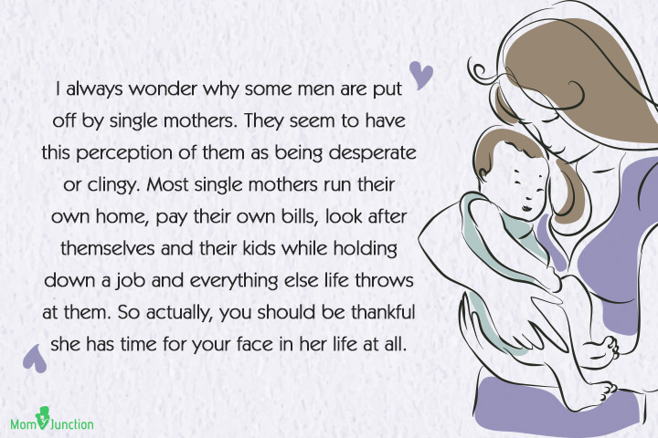 Why some men are put off by single mothers, single moms quote