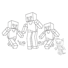Mobs Coloring Sheets