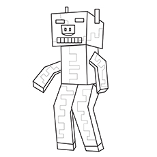 Zombie Pigman of Minecraft Coloring Pages