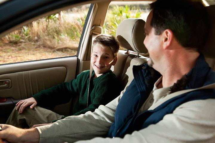 sit in car with parent handle
