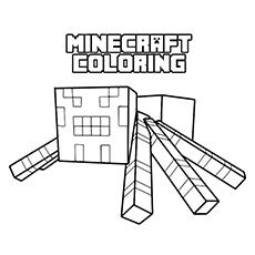 Minecraft Spider Coloring Pages 