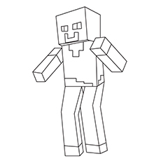 Steve Picture for Coloring 