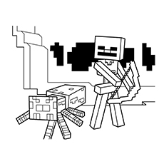 Minecraft Wither Skeleton Coloring Pages