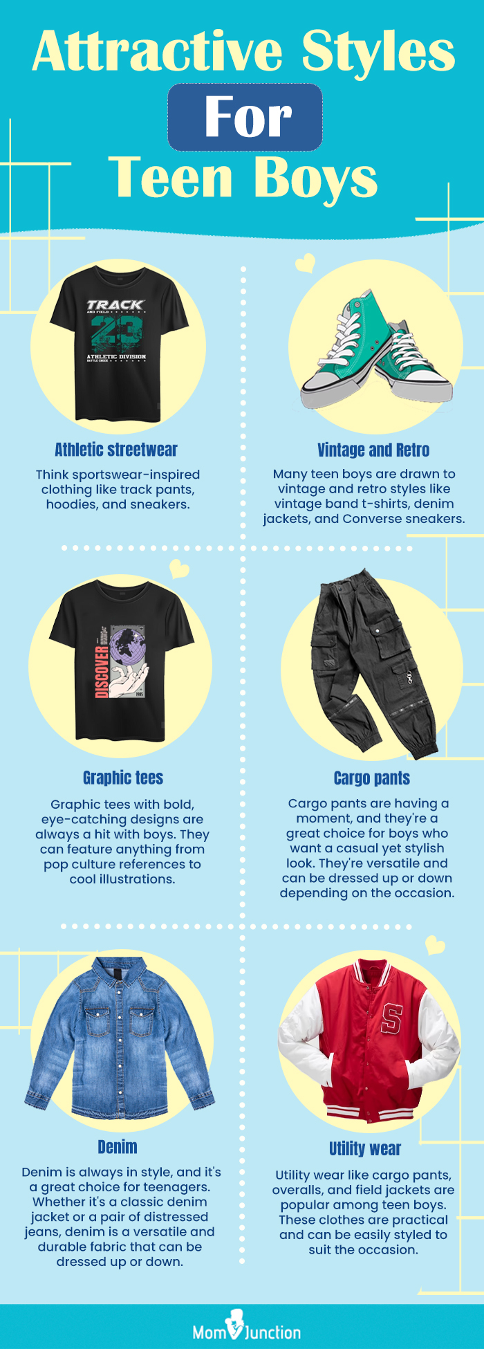 attractive styles for teen boys (infographic)