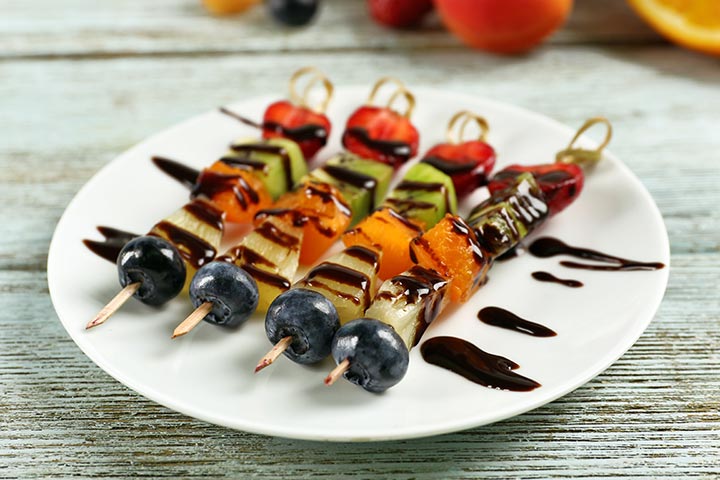 Fruit kebabs for blueberries for kids
