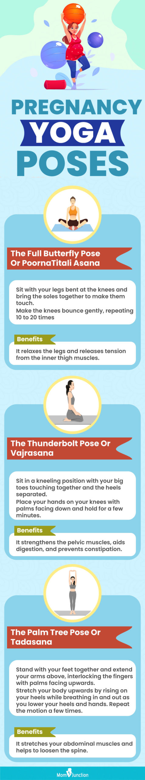 pregnancy yoga pose (infographic)