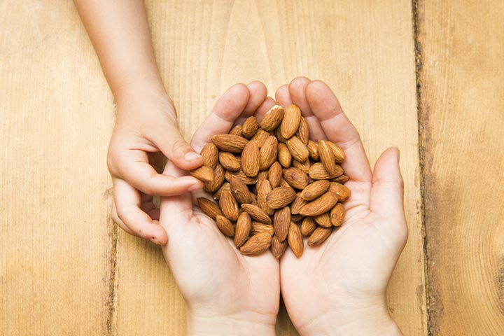 Almonds are a healthy snack for children