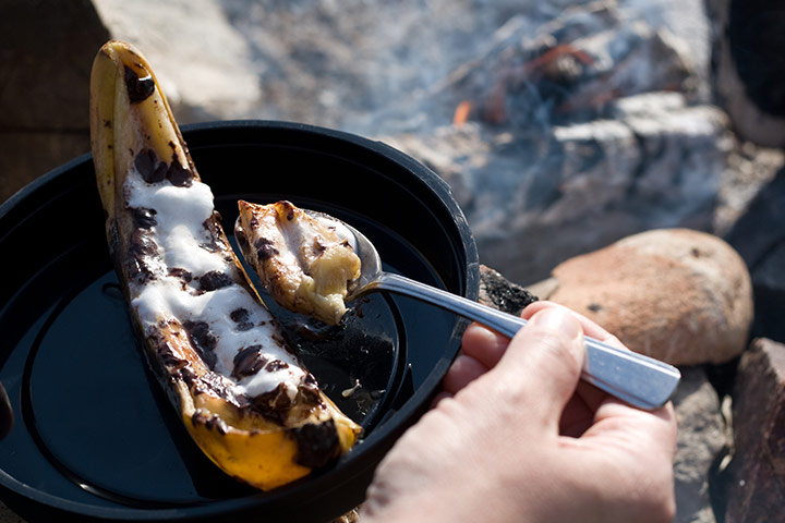 S'mores banana boat camping recipes for kids