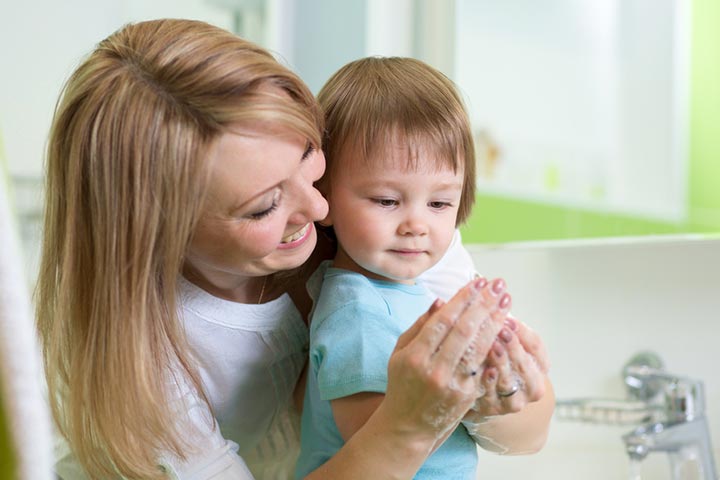 Teach your toddler how to properly wash hands