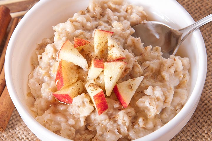 Oat, wheat and apple porridge, Indian breakfast recipes for kids