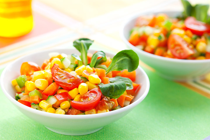 Sweet corn salad, Indian breakfast recipes for kids