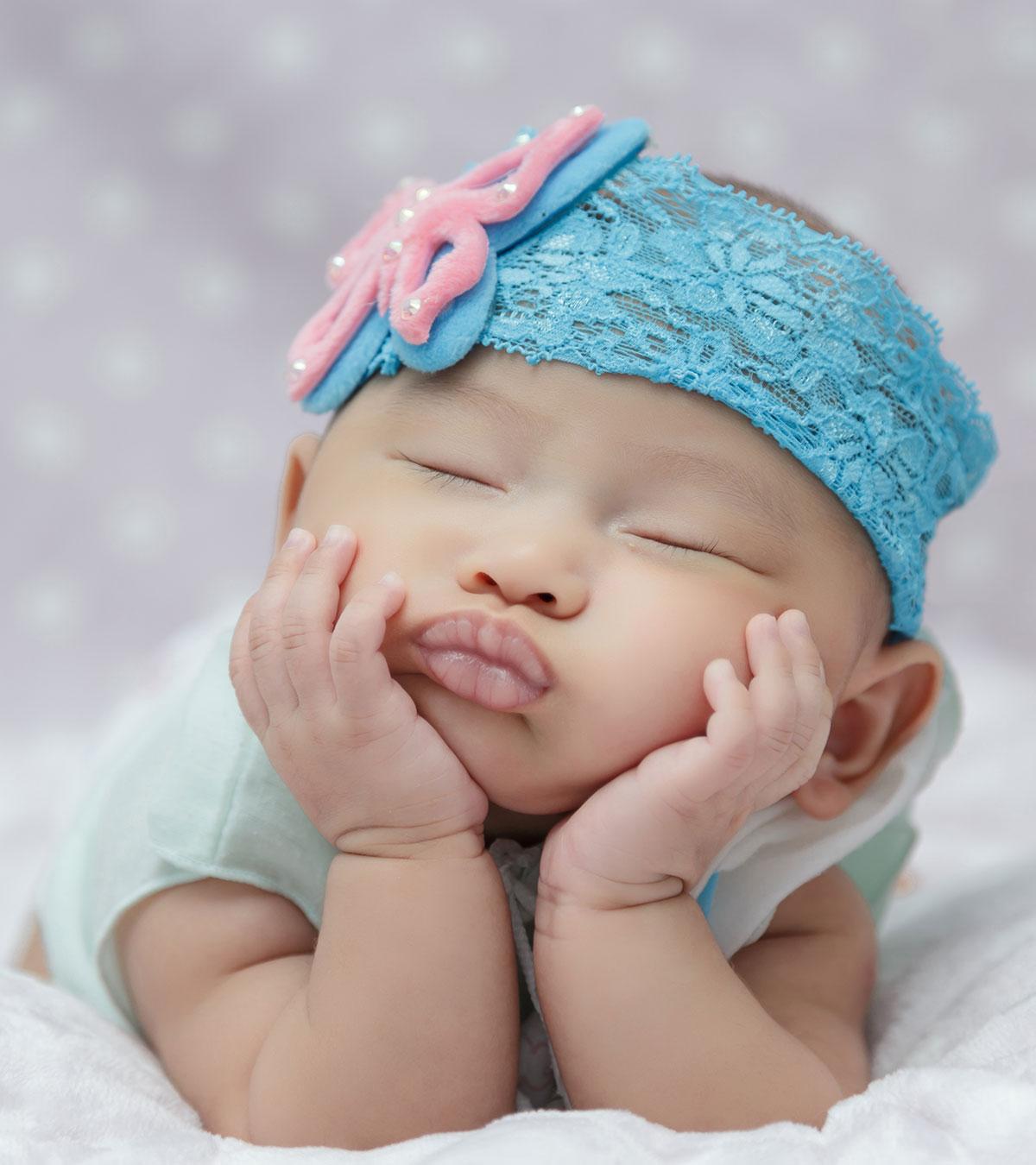 A small baby sleepin
