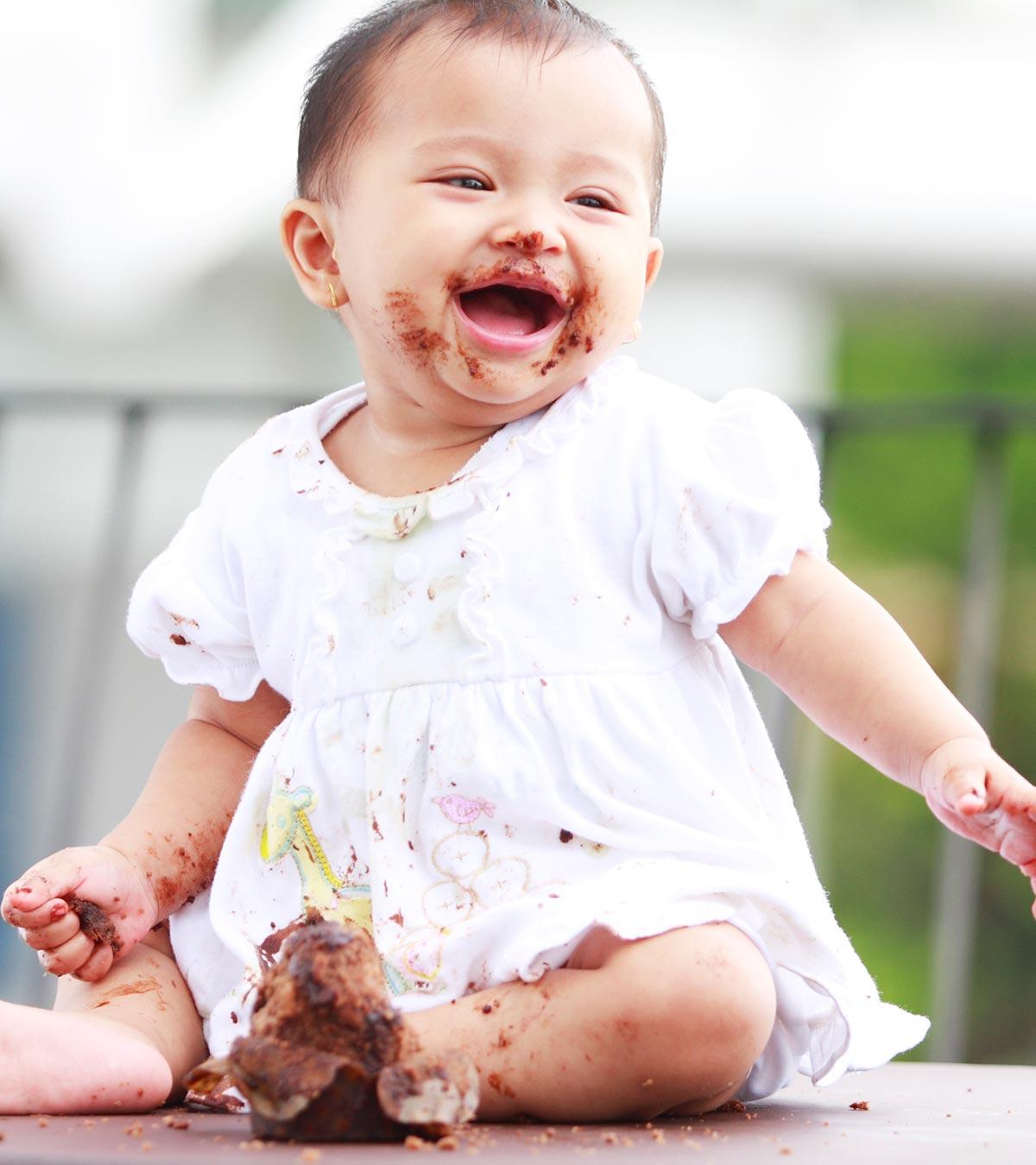 Babies Having Chocolate With Potential Problems