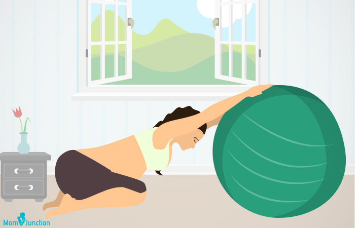 Pelvic floor birthing ball exercises during pregnancy