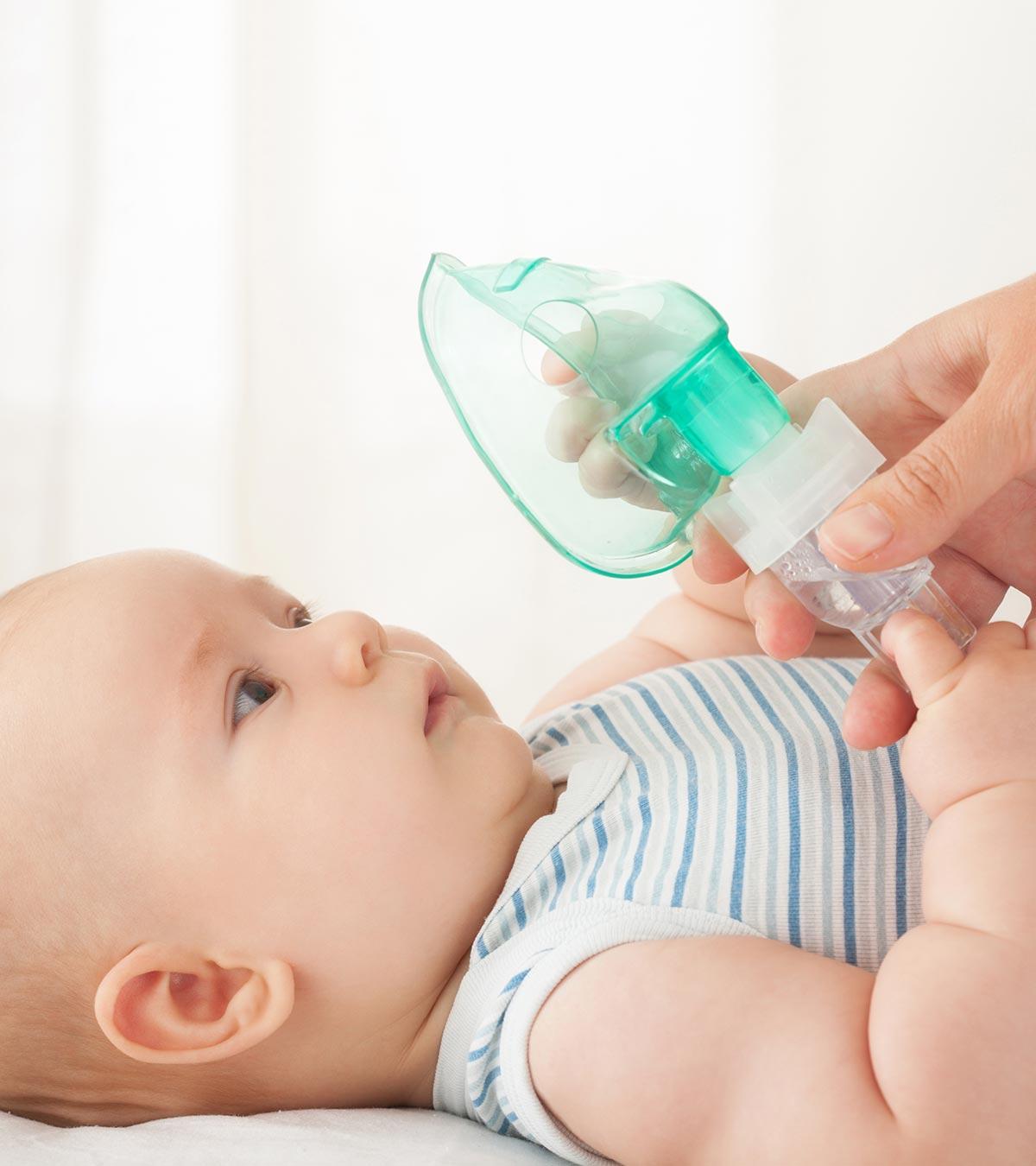 A baby suffering from pneumonia