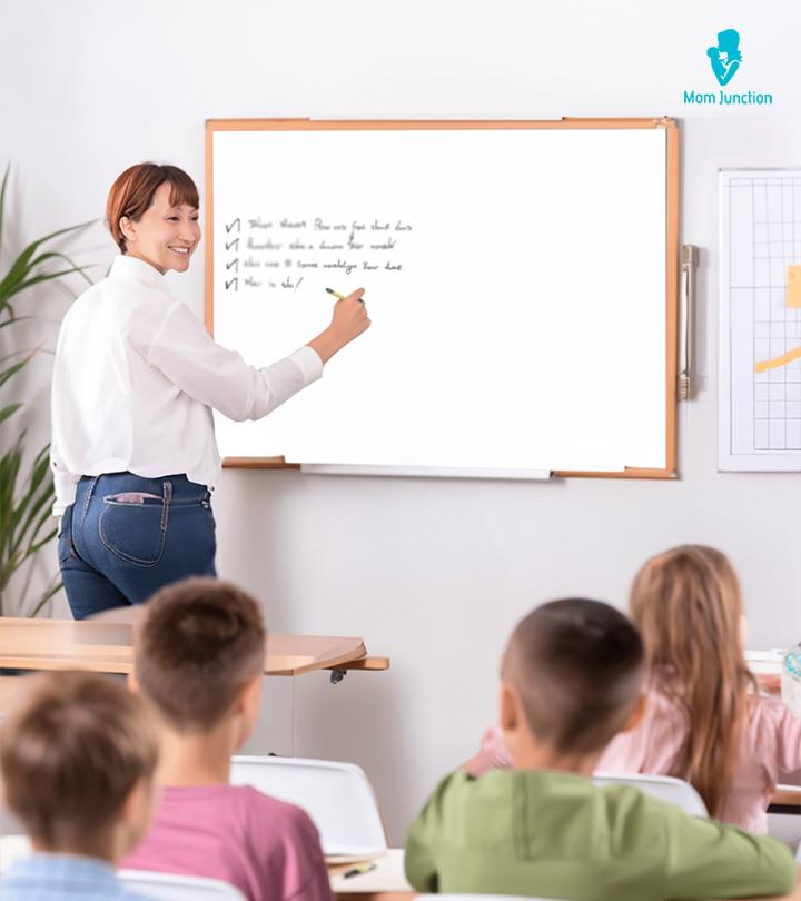 Child Taking An English Grammar Quiz