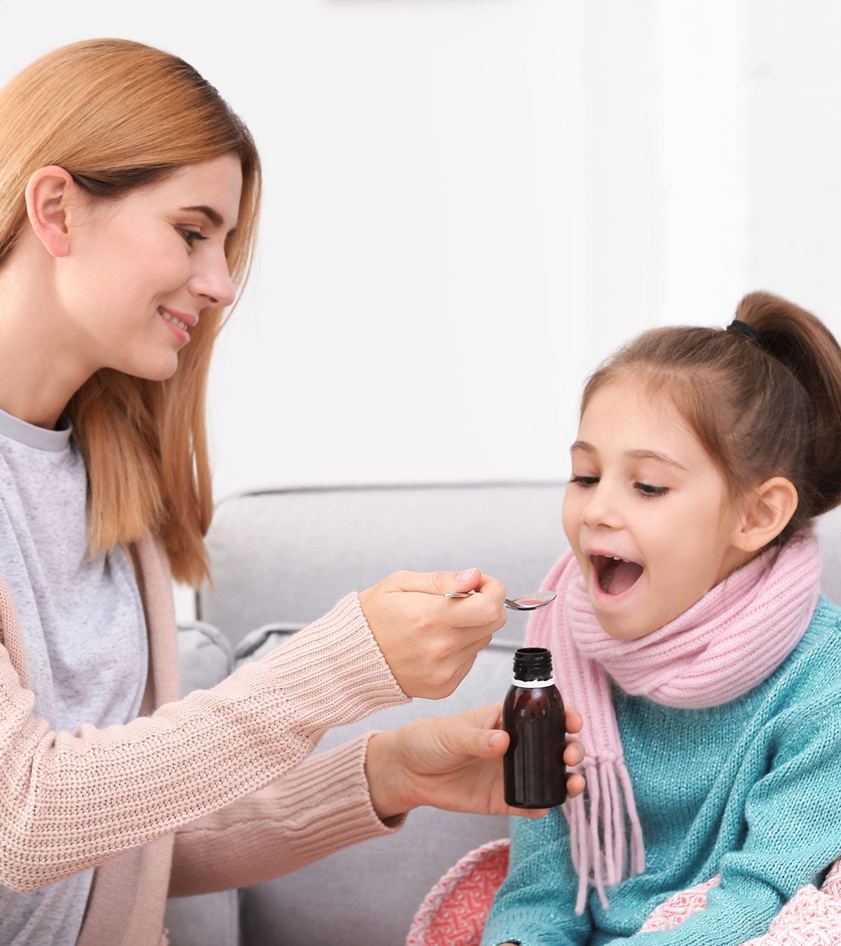 Kid Having Cod Liver Oil