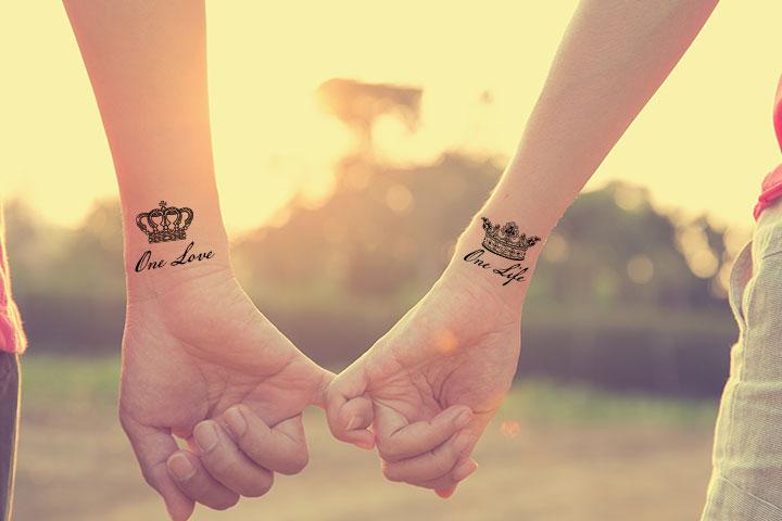 Comet Busters Temporary Couple Tattoo  Heartbeat Set of 2  Cute  Temporary Tattoos Stick On Sticker  Amazonin Beauty