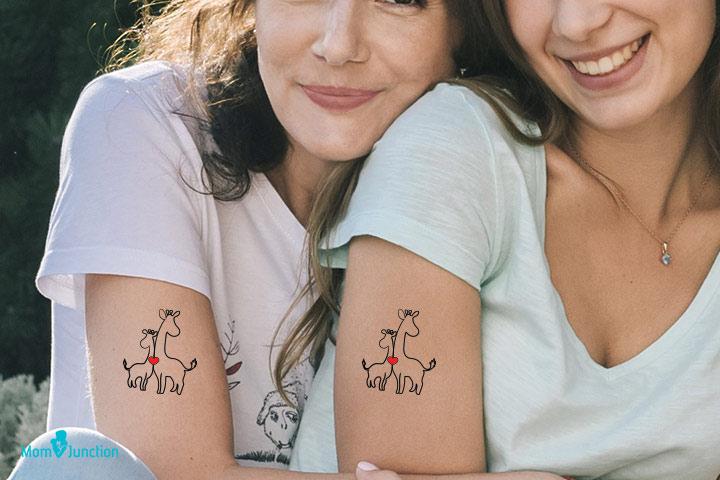 mom heart tattoos for girls