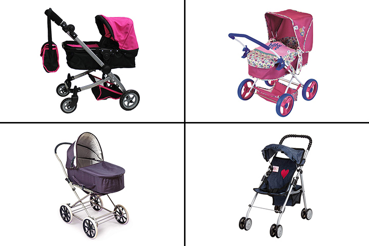 Luxury 3 in 1 Denim Pink Stitched Folding Reclining Baby Stroller Carriage  Set