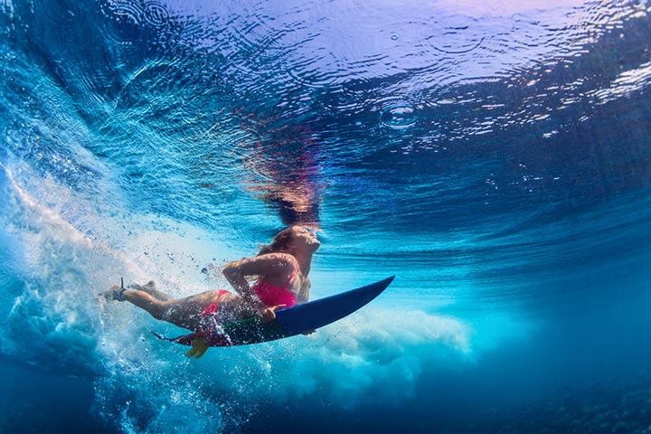 Whatsapp DP images for girls going surfing
