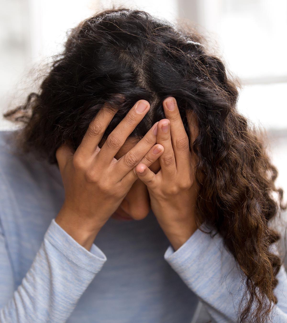 Women in a sad mood