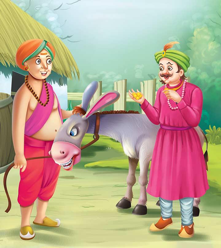 Representation Of Tenali Rama And Donkey