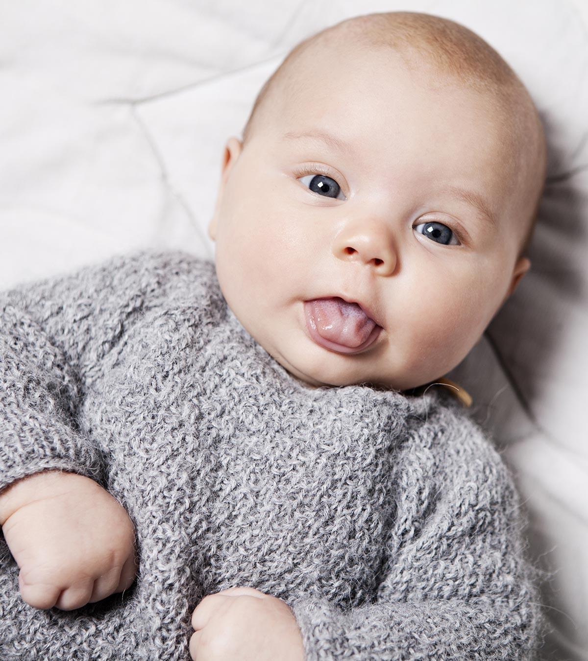 Baby Sticking Tongue Out Playfully