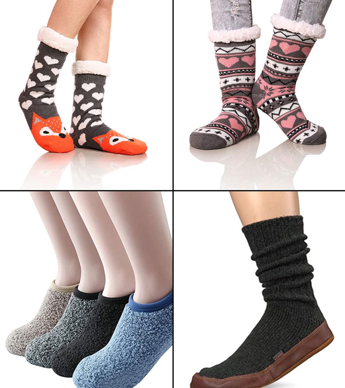 2023 Custom Unisex Lady Winter Warm Long Christmas Socks Plush Lining Fuzzy  Fluffy Slippers Socks Women Anti Slip Socks - China Socks and Knitted Socks  price