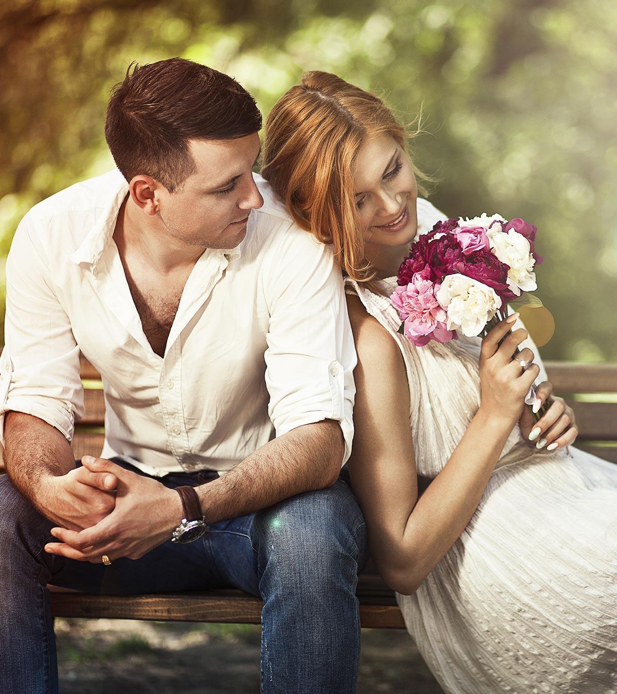 A cute couple loving each other