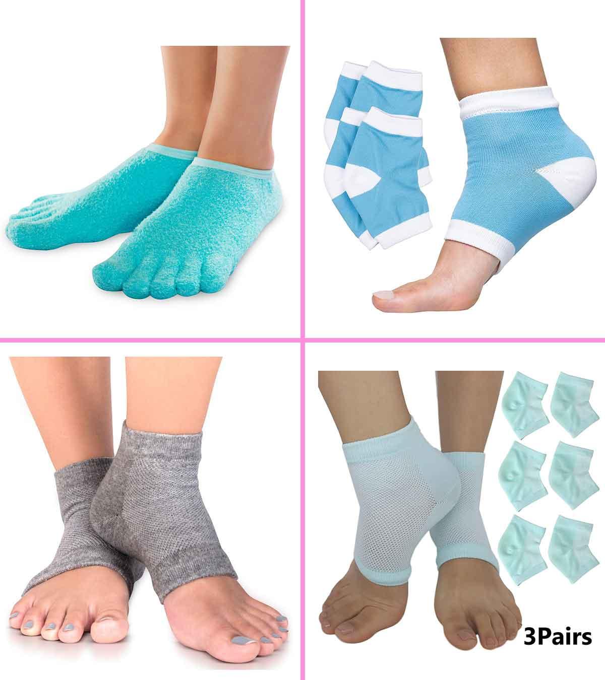 Moisturizing Socks, 3 Pairs-Moisturizing/Gel Heel Socks For Dry Cracked  Heels, Open Toe Socks, Ventilate Gel Spa Socks To Heal And Treat Dry, Gel