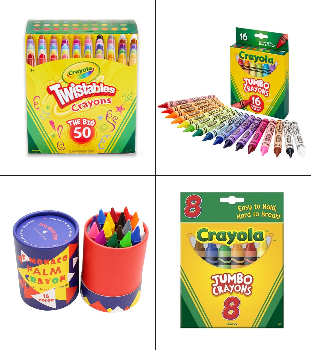  Lebze Crayons for Toddlers 1-3 Unbreakable, 12 Colors