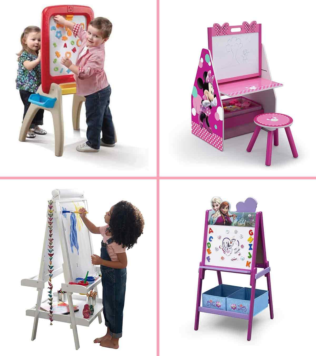 Joyooss Art Easel for Kids, Double-Sided Magnetic Easel for Children w