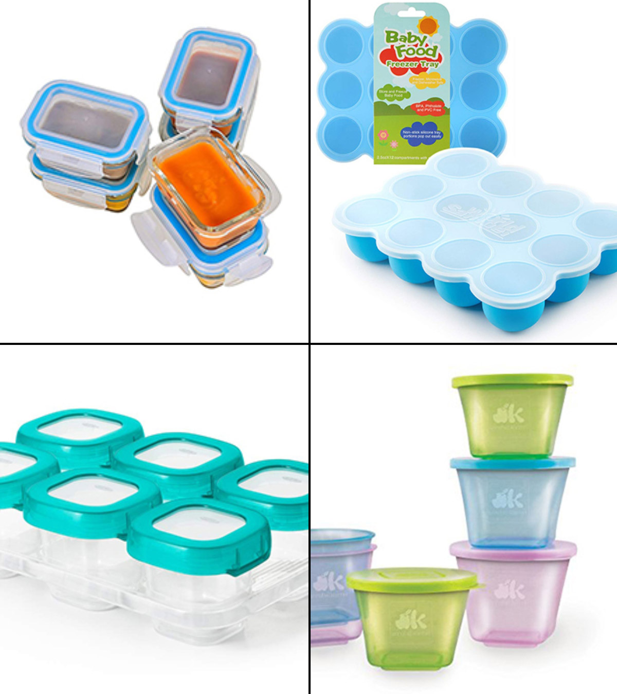 6 Pack Baby Food Storage Containers with Labels-4 oz Baby Food Jars, Leak Proof, Puree Glass Containers with Lids Microwave & Dishwasher Safe