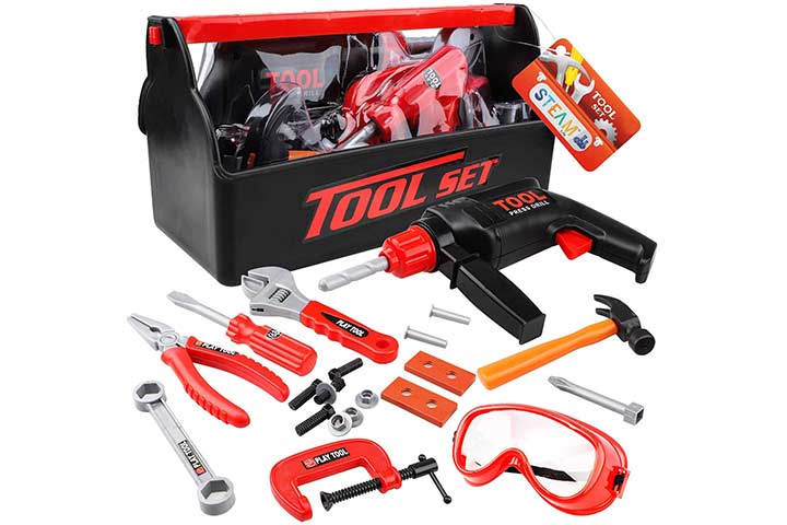 Active Kyds 9 Piece Tool Set and Tool Belt for Kids Review 