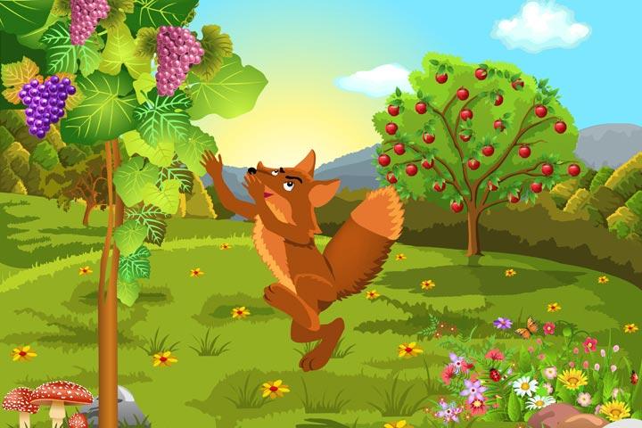 The Fox And The Grapes Story In English With Moral