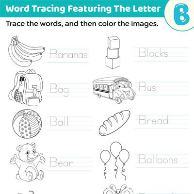 Words That Start With B For Kindergarten