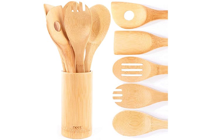 Bene Casa 2-piece wooden spoon set, wooden spatula & spoon