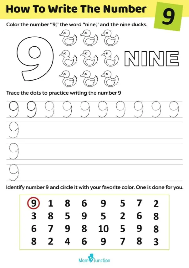 Free Printable Number Nine Worksheet For Preschoolers free-printable-number-nine-worksheet-for-preschoolers