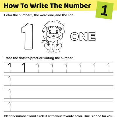 Trace The Number “1” Worksheet For Preschoolers trace-the-number-1-worksheet-for-preschoolers