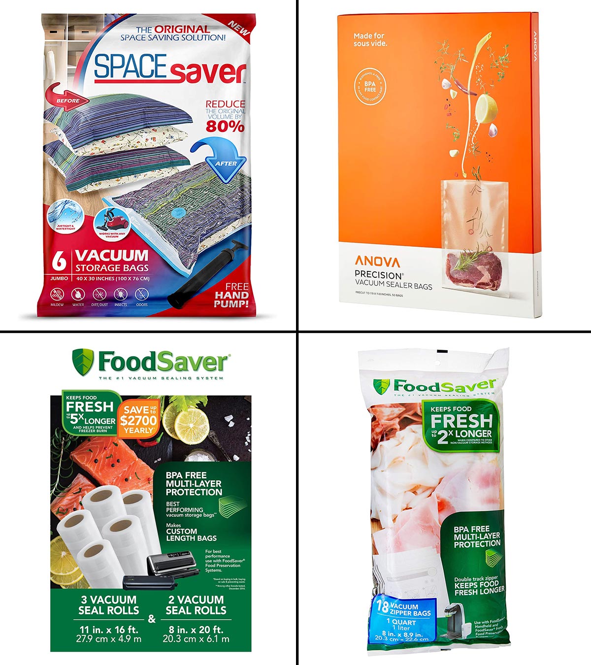 Mua FoodSaver Vacuum Sealer Bags, Rolls for Custom Fit Airtight Food  Storage and Sous Vide, 11