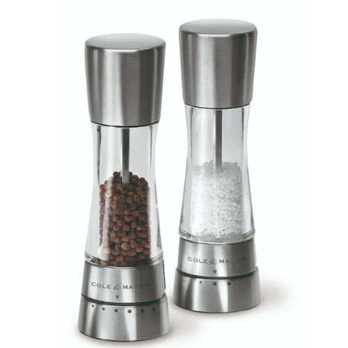 KitchenBliss Modern Thumb Click Salt and Pepper Grinder with Refillable  Peppermill - Perfect for Himalayan Salts, Black Pepper, Sea Salt,  Peppercorns
