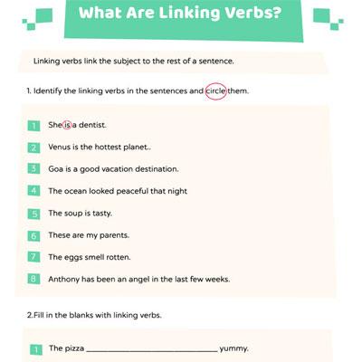 Linking Verbs Worksheet For 5th Grade Free And Printable Linking Verbs Worksheet For 5th Grade Free And Printable