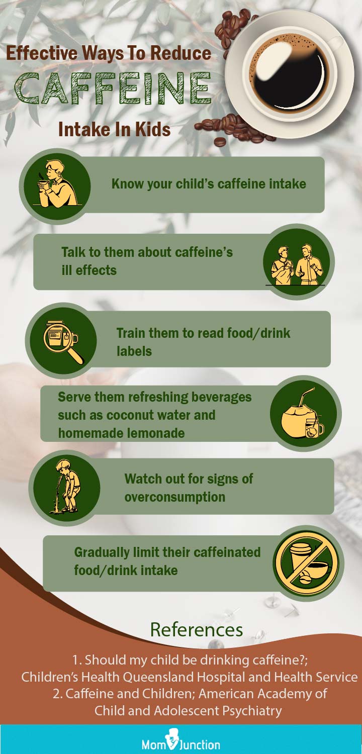 how to reduce your child’s caffeine intake (infographic)