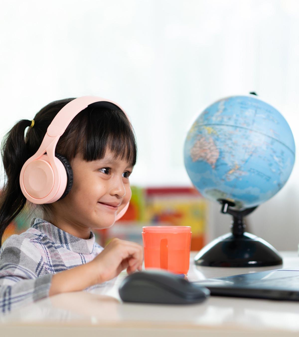Child Using A Laptop, Representing Online Learning Resources