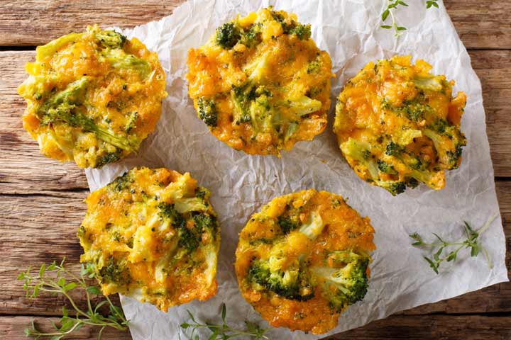 Broccoli & cheddar bite snack recipe for children
