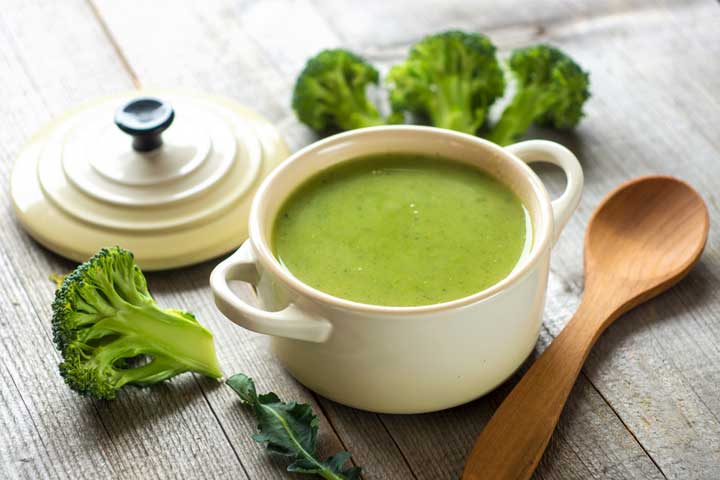 Creamy broccoli soup recipe for children