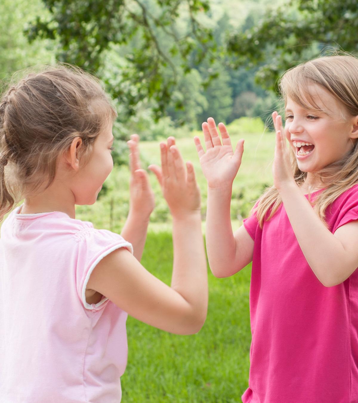 Kids Playing Hand Clapping Game
