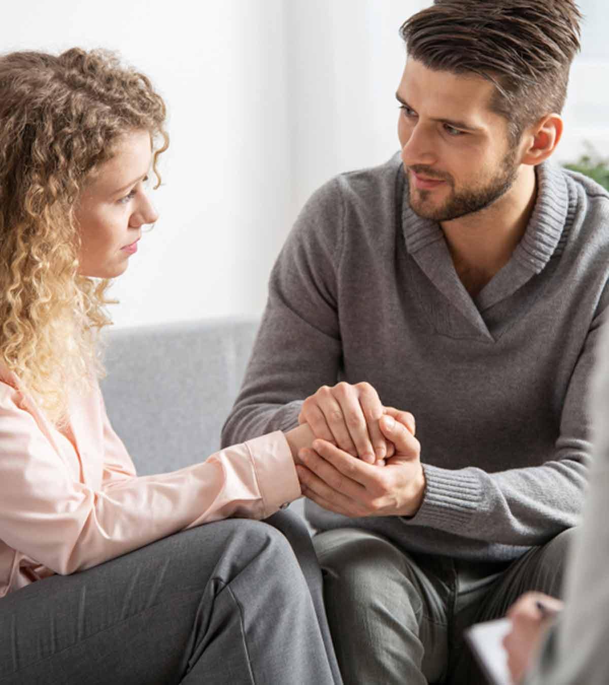 Couple having a deep conversation to mend their relationship