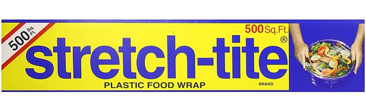 Stretch-Tite Premium Plastic Food Wrap, Includes Slide Cutter, Extra Strong  (250 sq ft)